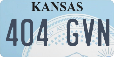 KS license plate 404GVN