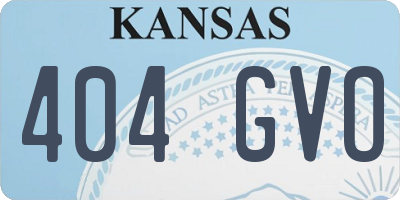 KS license plate 404GVO