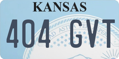KS license plate 404GVT