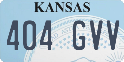 KS license plate 404GVV