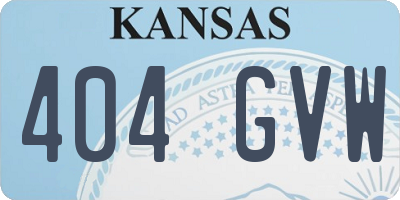 KS license plate 404GVW