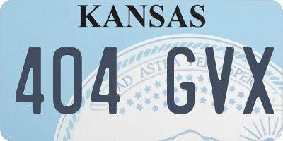 KS license plate 404GVX
