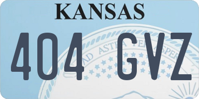 KS license plate 404GVZ