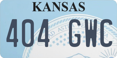 KS license plate 404GWC