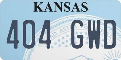 KS license plate 404GWD