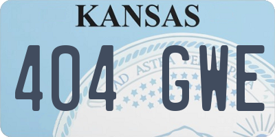 KS license plate 404GWE