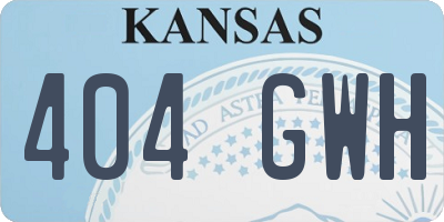 KS license plate 404GWH
