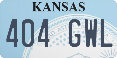 KS license plate 404GWL