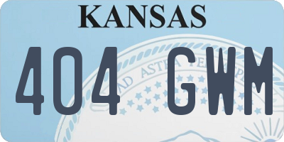 KS license plate 404GWM