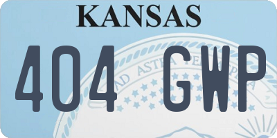 KS license plate 404GWP