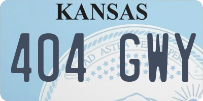 KS license plate 404GWY