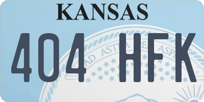 KS license plate 404HFK