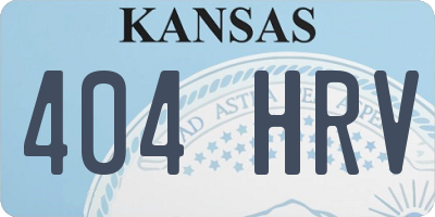 KS license plate 404HRV