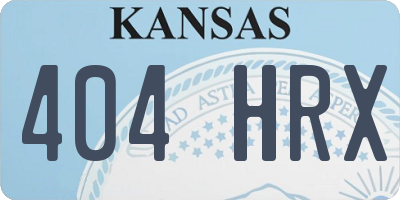 KS license plate 404HRX