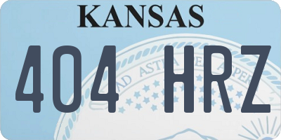 KS license plate 404HRZ
