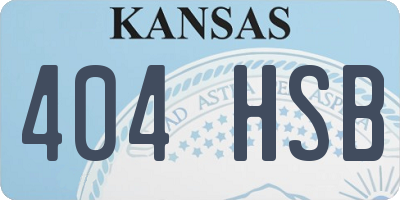 KS license plate 404HSB