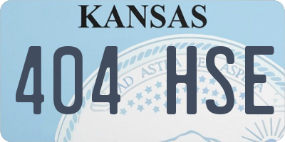 KS license plate 404HSE