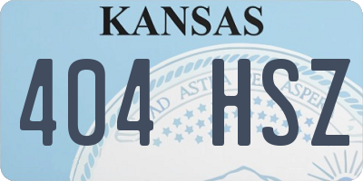 KS license plate 404HSZ