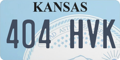 KS license plate 404HVK