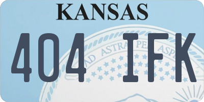KS license plate 404IFK