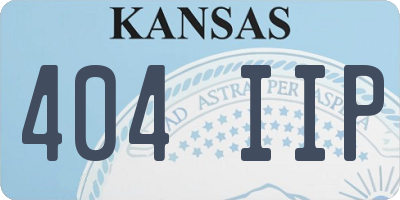 KS license plate 404IIP