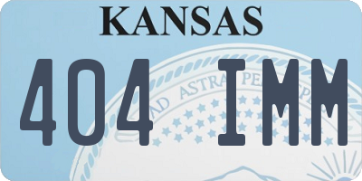 KS license plate 404IMM