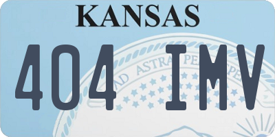 KS license plate 404IMV