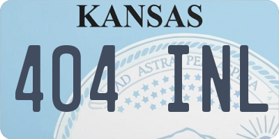 KS license plate 404INL