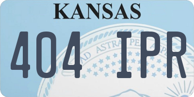 KS license plate 404IPR