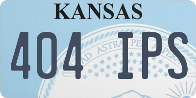 KS license plate 404IPS
