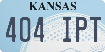 KS license plate 404IPT