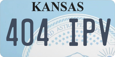 KS license plate 404IPV