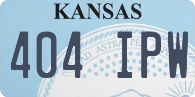 KS license plate 404IPW