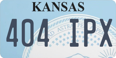 KS license plate 404IPX