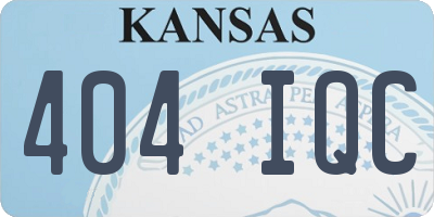 KS license plate 404IQC