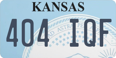 KS license plate 404IQF