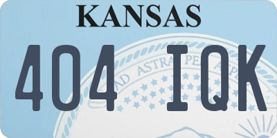 KS license plate 404IQK