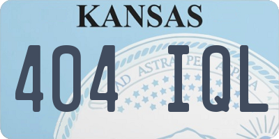 KS license plate 404IQL