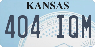 KS license plate 404IQM
