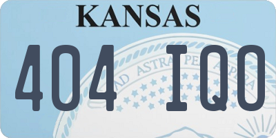KS license plate 404IQO