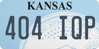 KS license plate 404IQP