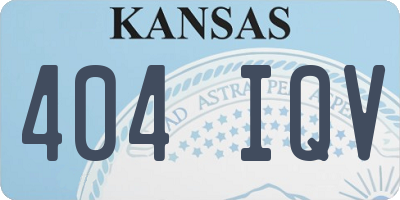 KS license plate 404IQV
