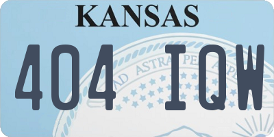 KS license plate 404IQW