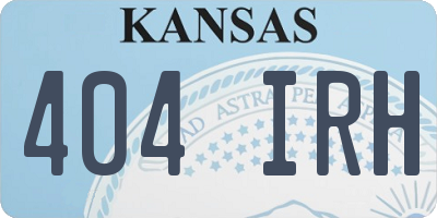 KS license plate 404IRH