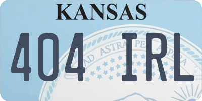 KS license plate 404IRL