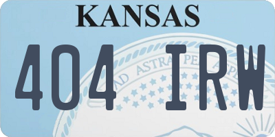 KS license plate 404IRW