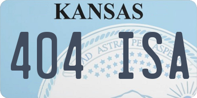 KS license plate 404ISA