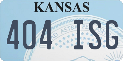 KS license plate 404ISG