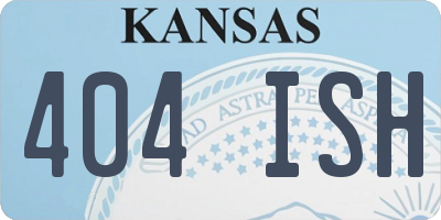 KS license plate 404ISH