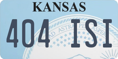 KS license plate 404ISI